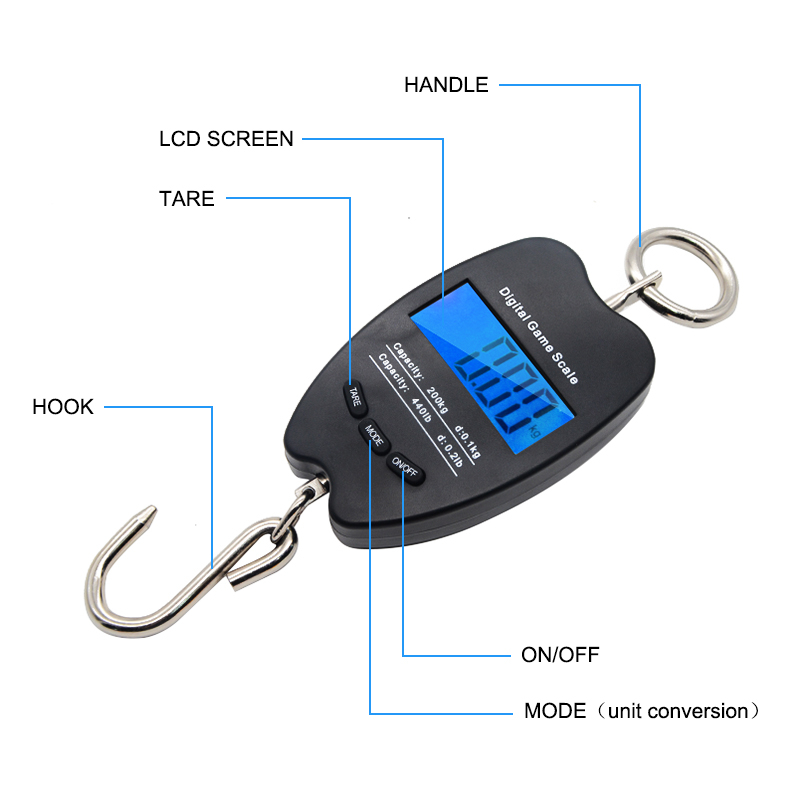 Portable Crane Digital Hanging Scale 300kg Mini Luggage Weight