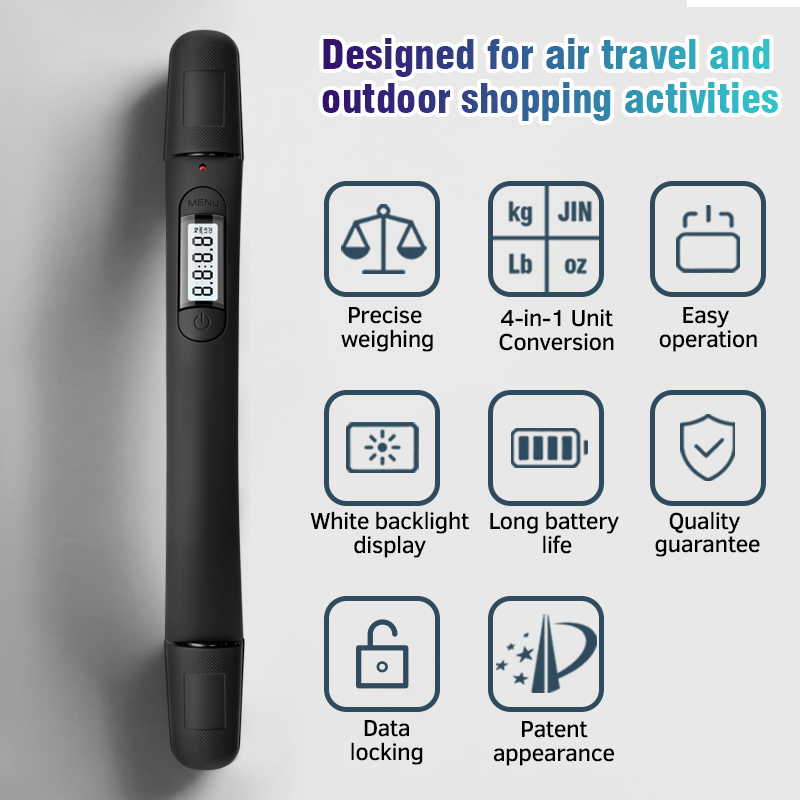 Intelligent luggage handle scale